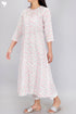 Cambric Cotton Button Down Kurta In Floral Print