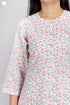 Cambric Cotton Button Down Kurta In Floral Print