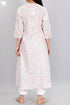 Cambric Cotton Button Down Kurta In Floral Print