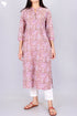Cambric Cotton Kurta In Paisley Block Print