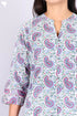 Cambric Cotton Kurta In Paisley Block Print