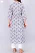 Cambric Cotton Kurta In Paisley Block Print