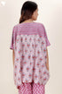 Cotton Silk Vintage Top In Floral Block Print