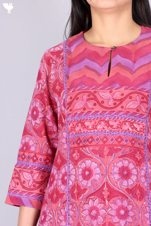 Khaadi Cotton Kurta In Assorted Block Print