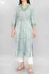 Mulmul Cotton Kurta In Floral Block Print