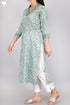 Mulmul Cotton Kurta In Floral Block Print