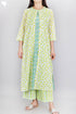 Mulmul Cotton Overlay Kurta Floral Block Print