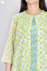 Mulmul Cotton Overlay Kurta Floral Block Print