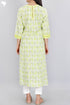 Slub Cotton KurtaIn Floral Block Print