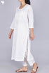 Terry Voile Kurta With Chikankari Embroidery