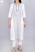 Terry Voile Chikankari Embroidered Kurta