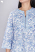 Cambric Cotton Kurta In Floral Block Print