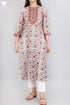 Mulmul Cotton Kurta In Floral Block Print