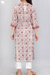 Mulmul Cotton Kurta In Floral Block Print