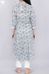 Mulmul Kurta With Floral Block Print