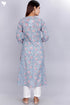 Mulmul Kurta With Floral Block Print