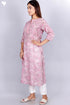 Mulmul Cotton Kurta In Floral Block Print