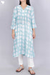 Mulmul Cotton Kurta In Graphic Block Print