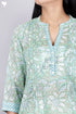 Mulmul Cotton Top In Floral Block Print