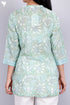 Mulmul Cotton Top In Floral Block Print