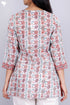 Mulmul Cotton Pintuck Top In Floral Block Print