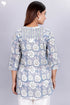 Mulmul Cotton TopIn Floral Block Print