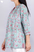 Mulmul Cotton Top In Floral Block Print