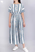Rayon Day Dress With Floral Block Print