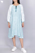 Rayon Shirt Midi Dress In Graphic Block Print