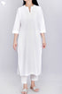 Cambric Cotton Kurta with Pintuck Details