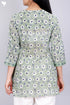 Mulmul Cotton Top In Paisley Block Print