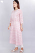 Mulmul Cotton Paneled Dress In Floral Block Print