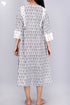 Cambric Cotton Dress In Assorted Block Print
