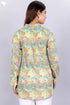 Mulmul Cotton Pleated Shirt In Floral Block Print