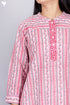 Cambric Cotton Top In Graphic Block Print