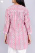Cambric Cotton Top In Graphic Block Print