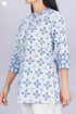 Cambric Cotton Top In Graphic Block Print