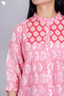 Mulmul Cotton Top In Floral Block Print