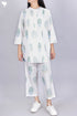 Cambric Cotton Co-Ord Set In Floral Block Print