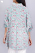 Mulmul Cotton Top In Floral Block Print