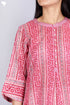 Cambric Cotton Dress In Graphic Block Print