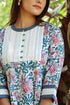 Cambric Cotton Dress With Floral Block Print