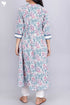 Cambric Cotton Dress With Floral Block Print