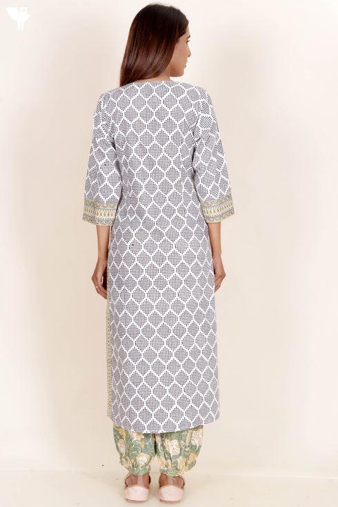 Bizzy Lizzy Kurta In Block Print