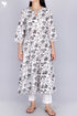 Cambric Cotton Dress In Graphic Block Print