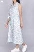 Rayon Shirt Dress In Graphic Block Print