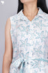 Rayon Shirt Dress In Graphic Block Print