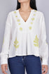 Crepe Cotton Top In Graphic Block Print