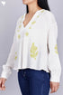 Crepe Cotton Top In Graphic Block Print