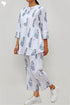 Cambric Cotton Co-Ord Set In Floral Block Print